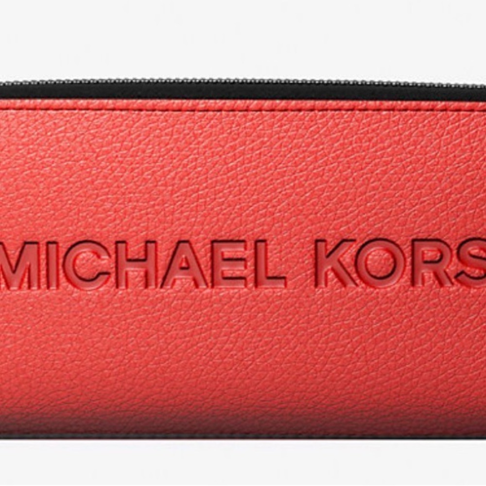 Michael Kors Red Embossed Wallet